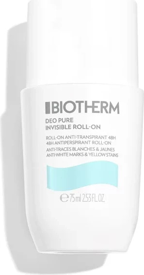 Deodorant Antiperspirant Roll-On Biotherm Deo Pure Invisible 48H, 75 ml