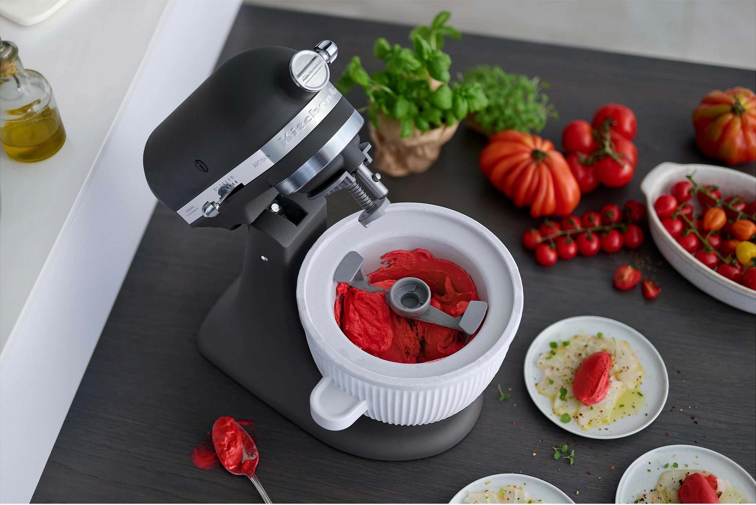 Pajisje kuzhine KitchenAid 5KSMICM, për akull të grimcuar, e kuqe