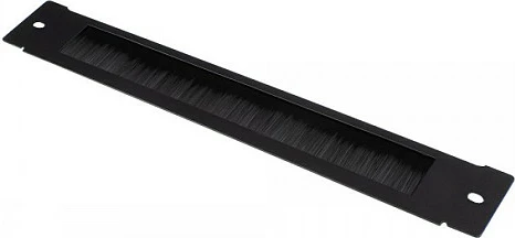 Panel me furçë GoodConnections 380x57mm për kabinet muri 19", RAL9005 i zi