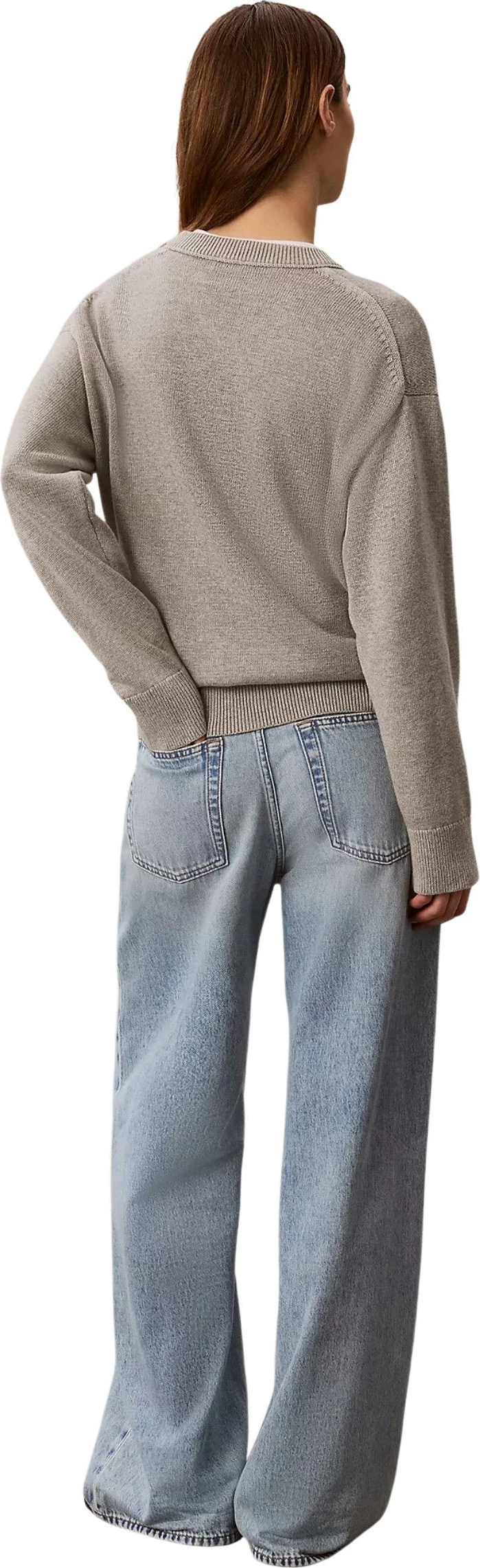 Xhemper për femra Calvin Klein Jeans LV044G313G, gri [Madhësia: XXS]