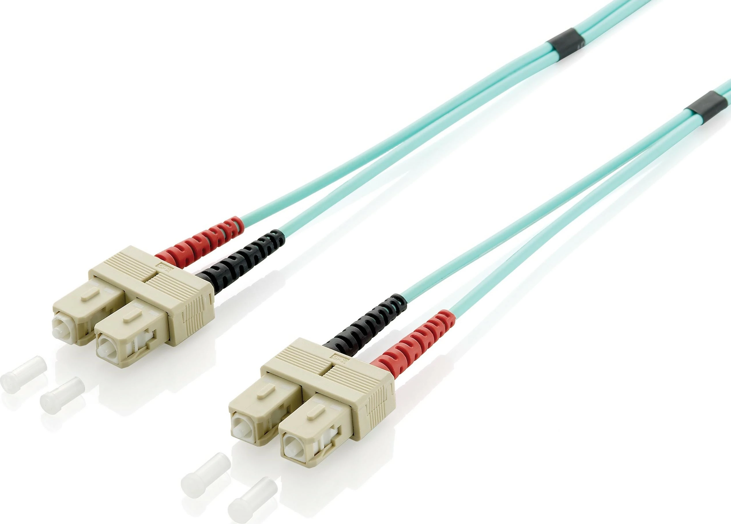 Kabllo optike patch Equip SC/SC, OM3, 30m, ngjyrë turkeze