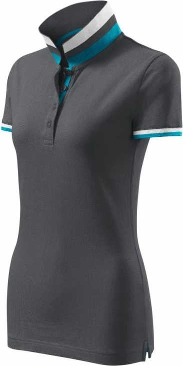 Maicë polo Malfini për femra, ngjyrë gri e çelët