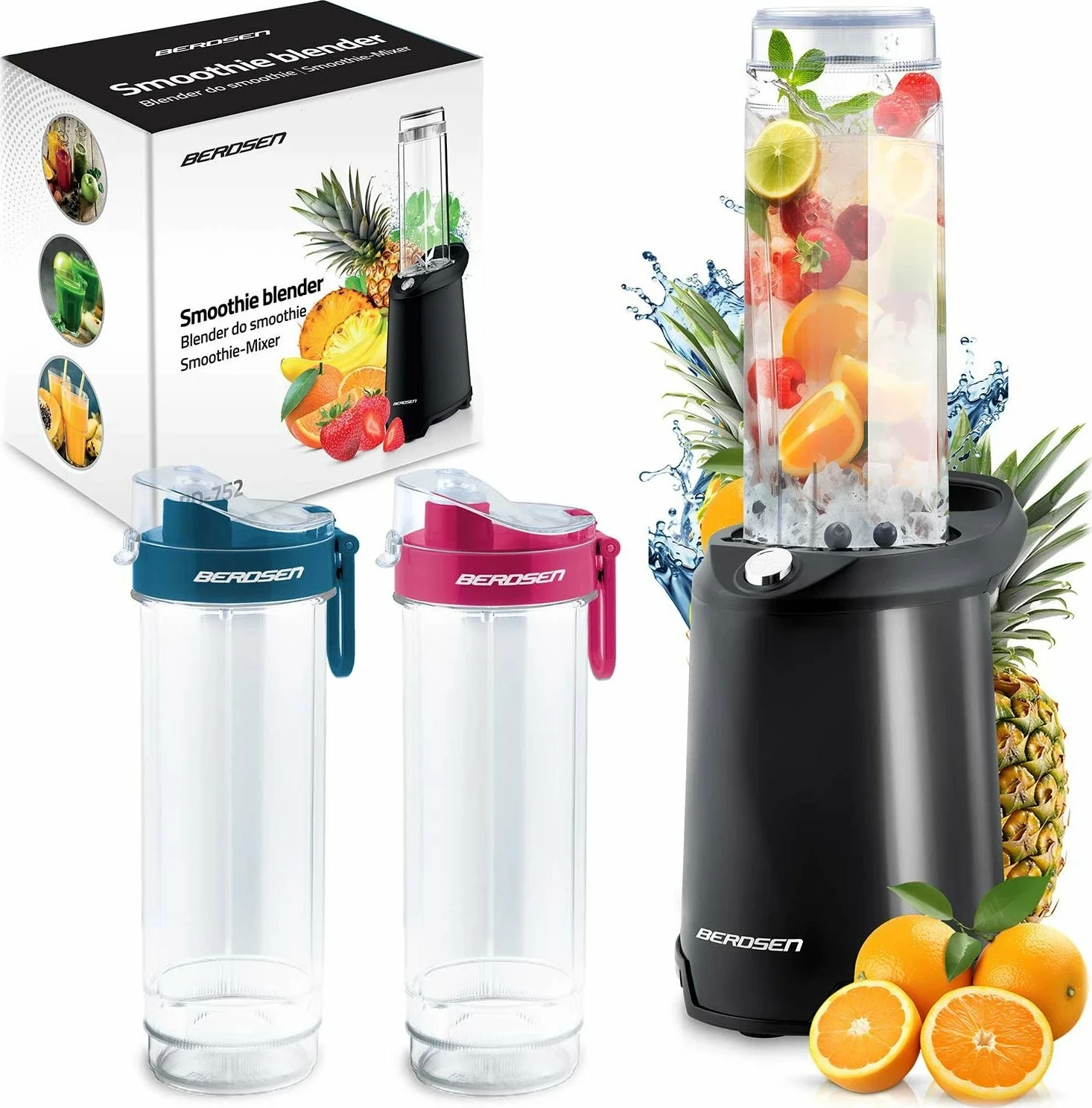 Blender smoothie Berdsen BD-752 350W (700W max), 2 shishe 0.57L, i zi