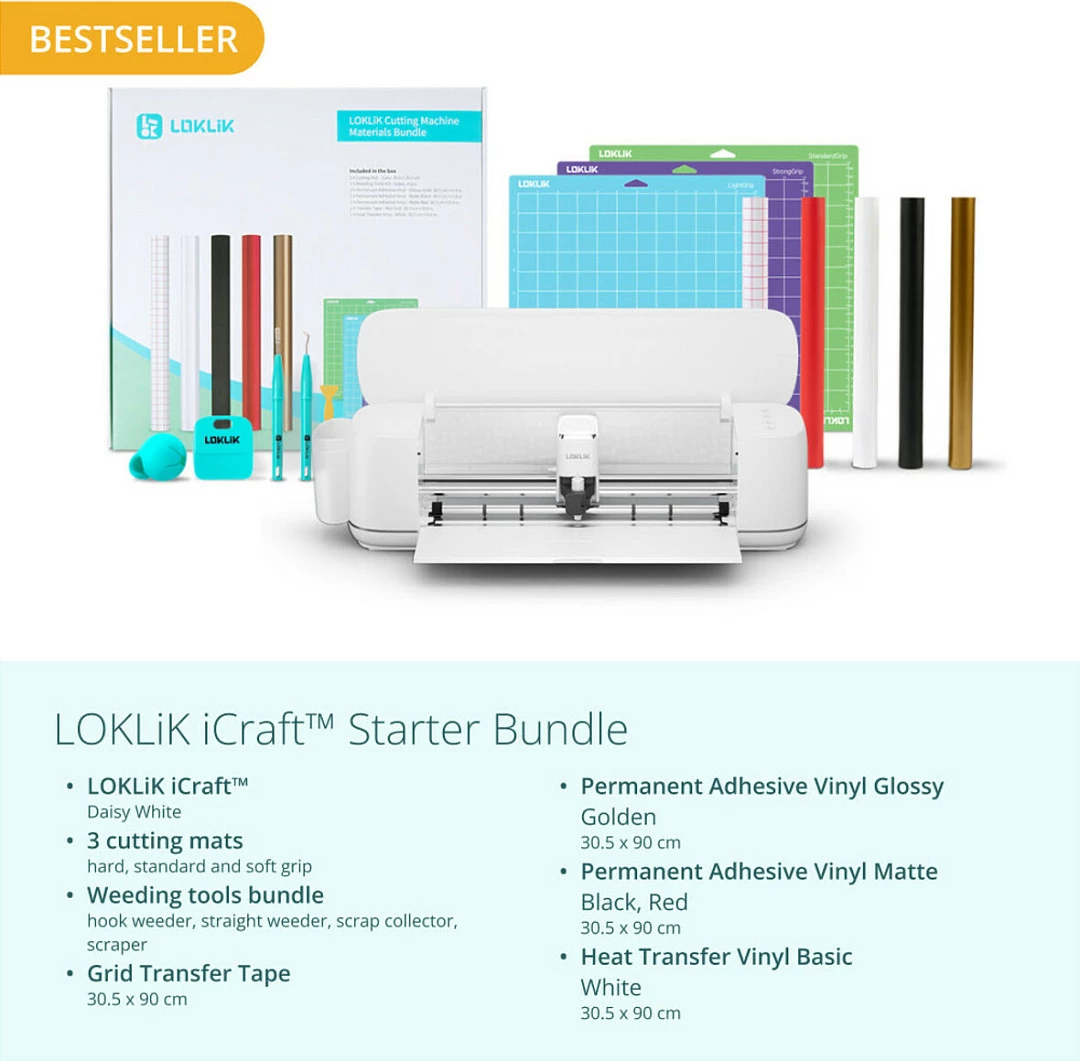 Makineri prerëse LOKLiK iCraft, Bluetooth, USB, lidhje pa kabllo, 36 W, e bardhë