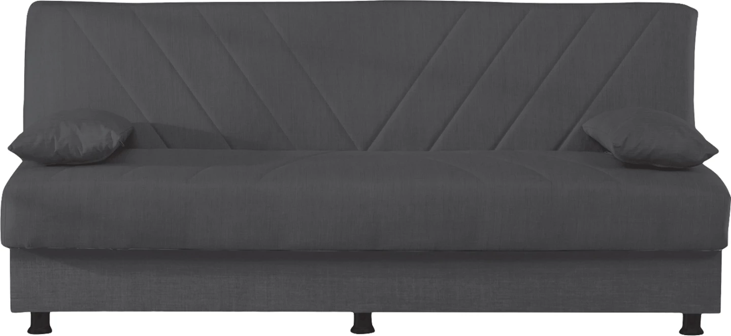 Divan shtrat 3-vendësh ANDRE FH3271.03, pëlhurë antracit, 193x82x81H cm