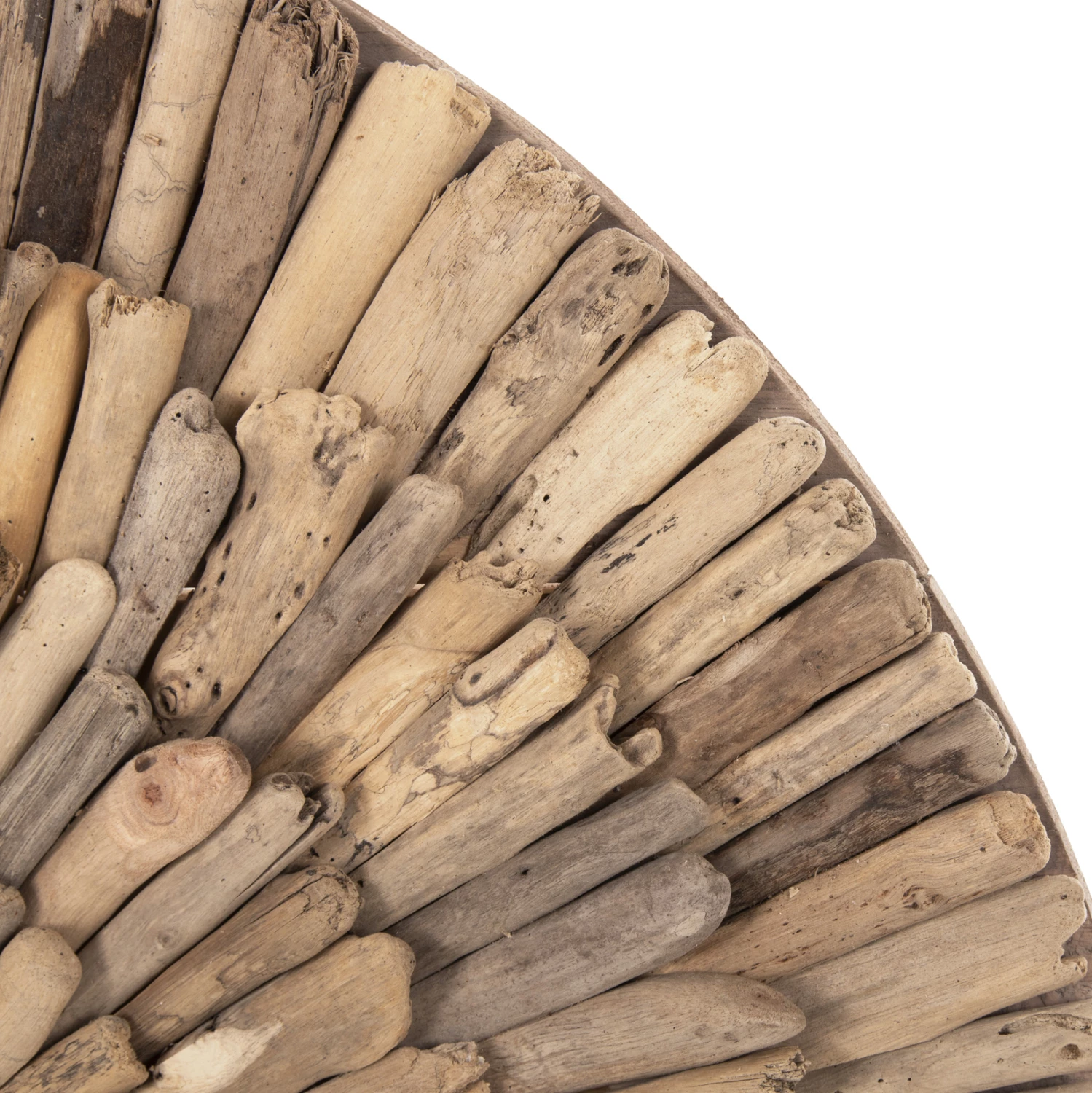 Dekorim muri i rrumbullakët CHIIKI FH4299 prej druri natyral Φ80 cm