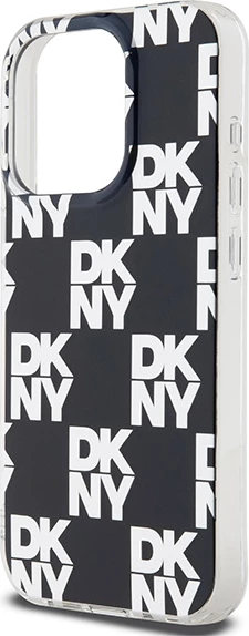 Mbështjellës DKNY IML Checkered Mono Pattern për iPhone 15 Pro, i zi