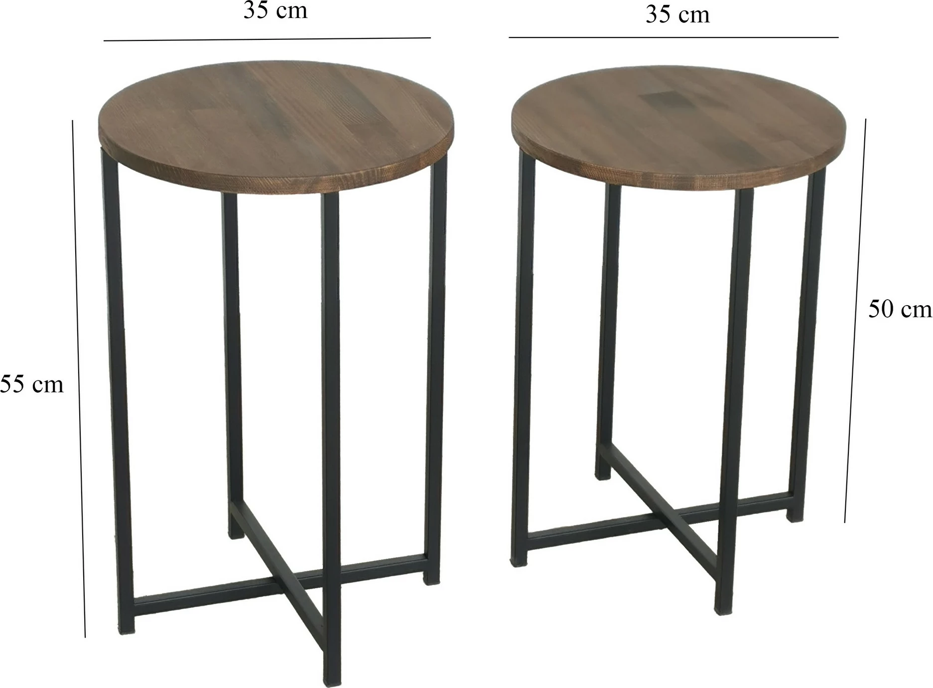 Set tavolina kafeje Hanah Home, Neta, ngjyrë arre
