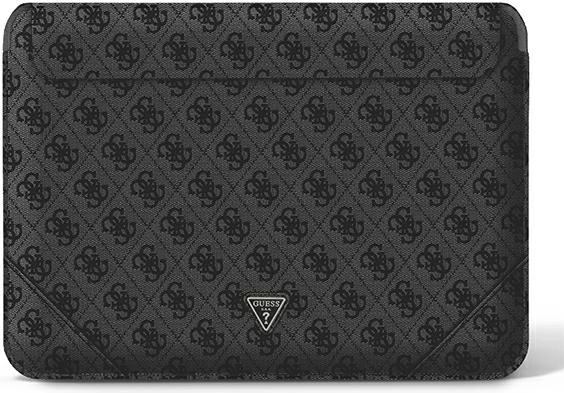 Mbështjellës Guess 4G Uptown Triangle Logo për laptop 16", eko-lëkurë, zi