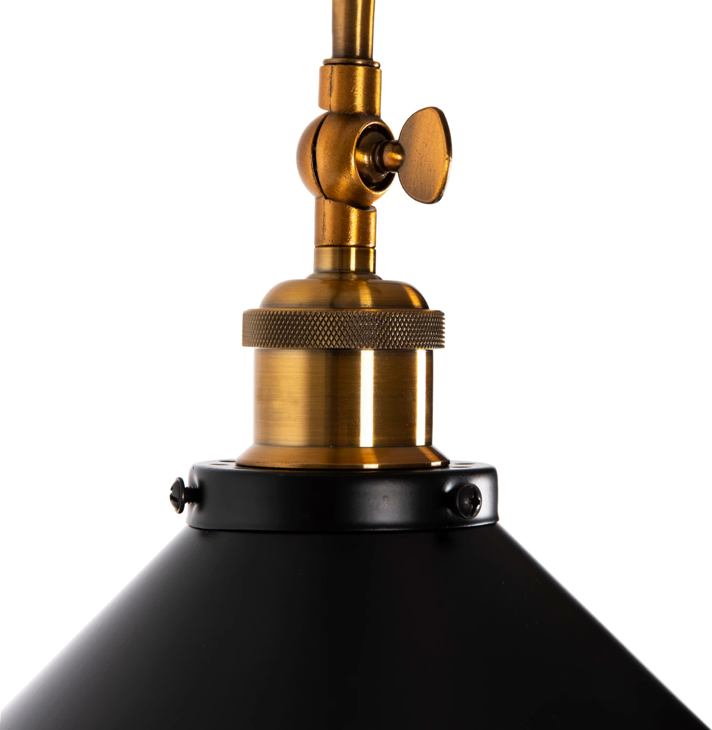 Llambë tavani/muri, metal, e zezë-ari, FH4121, Φ21x31H cm