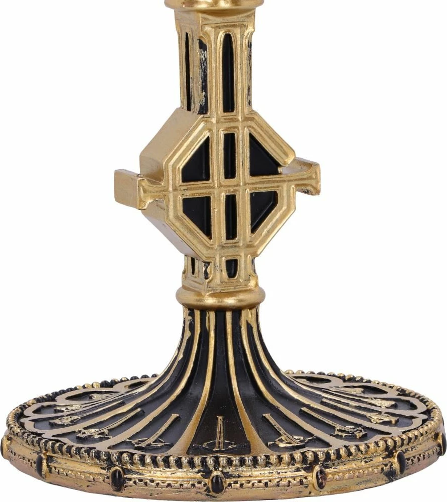 Kelih koleksionues NEMESIS NOW Ghost Meliora, resinë me insert çelik inox, i pikturuar me dorë, gold