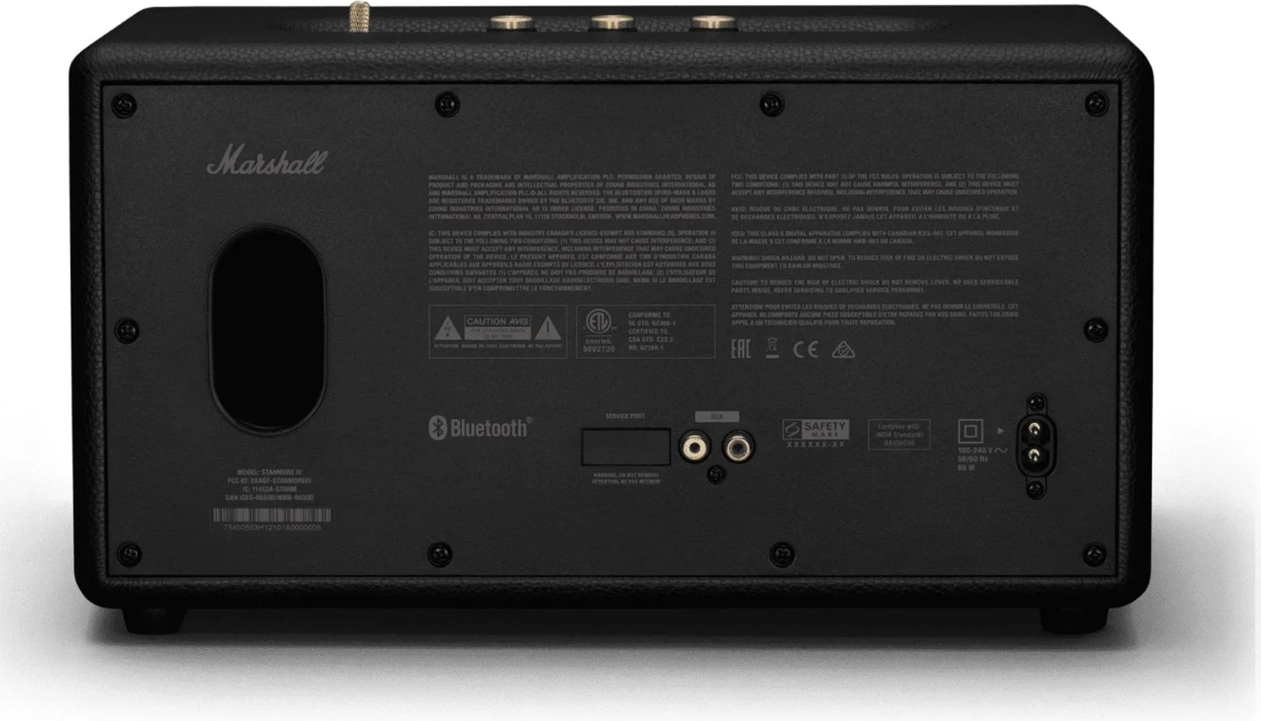 Altoparlant, Marshall, Stanmore BT III, Bluetooth 5.2 RCA 3.5 mm stereo bass reflex 220 V, i zi