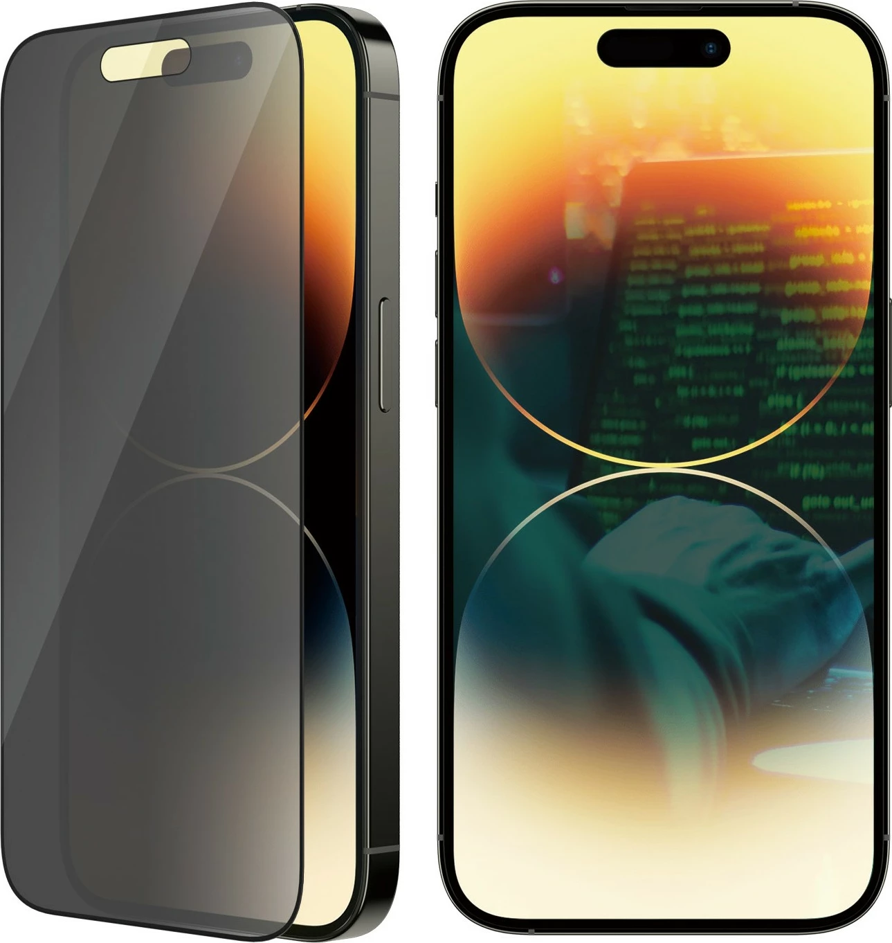 Mbështjellës ekrani PanzerGlass për iPhone 14 Pro, Privacy, antibakterial