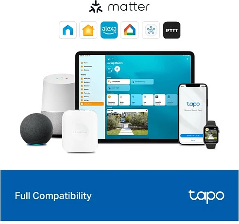 Modul switch smart TP-Link Tapo S112, kontroll roletash/zhalluzinash, Wi‑Fi 2.4GHz, Matter, i bardhë