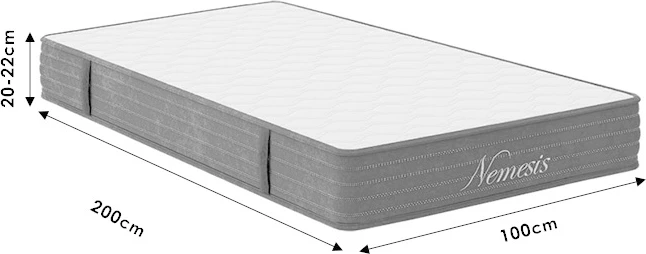 Dyshek Nemesis me susta xhepi, paketim rrotullues, të dy anët, 20-22cm, 100x200cm