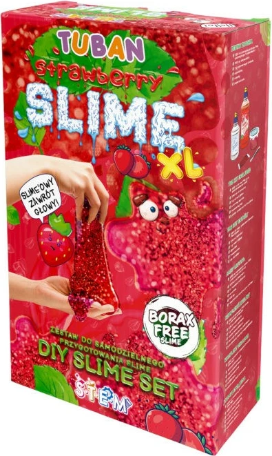 Set modelimi slime TUBAN TU3170, aromë luleshtrydhe, XL, i kuq