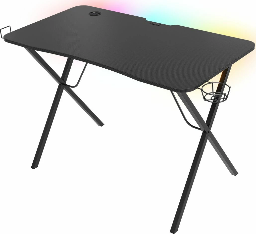 Tavolinë gaming GENESIS Holm 200 RGB 113 x 60 cm, e zezë