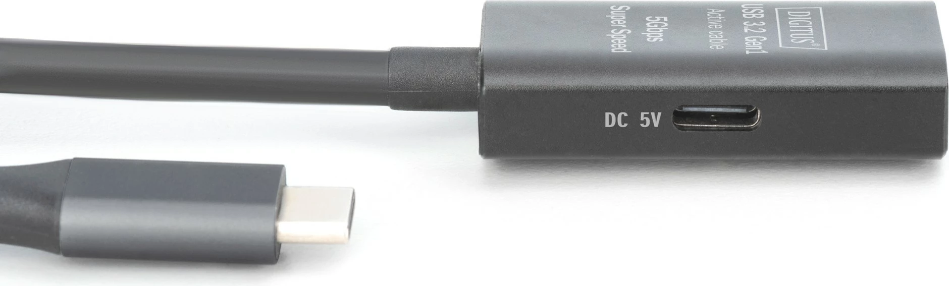 Kabllo zgjatues USB-C Digitus 5m, USB 3.2 Gen 1, e zezë