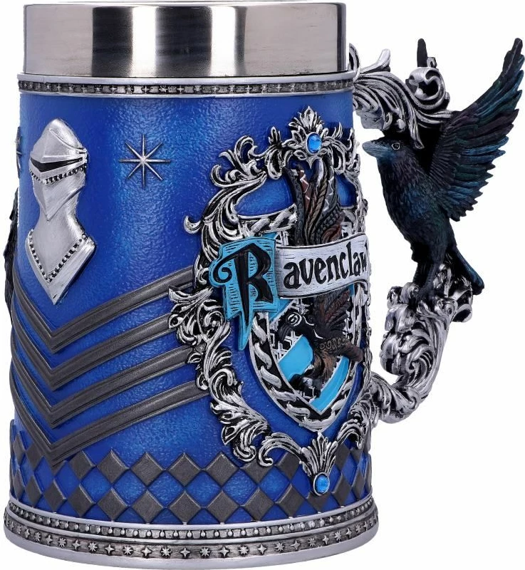 Mug NEMESIS NOW Harry Potter Ravenclaw 15.5 cm, rrëshirë me insert inox, i pikturuar me dorë, blu/bronzi