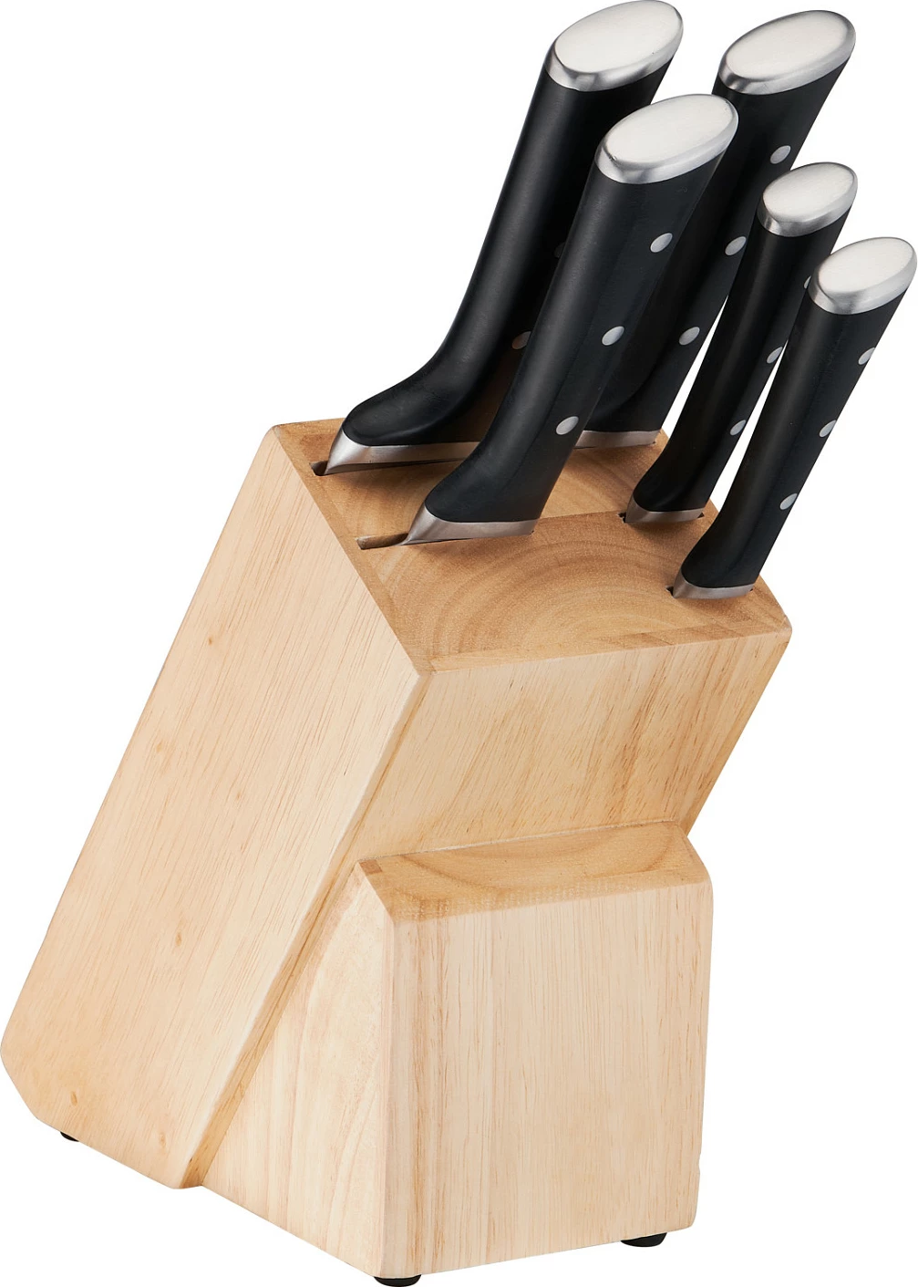 Set thikash Tefal Ice Force K232S5, 5 copë, bllok druri, çelik inox, zi