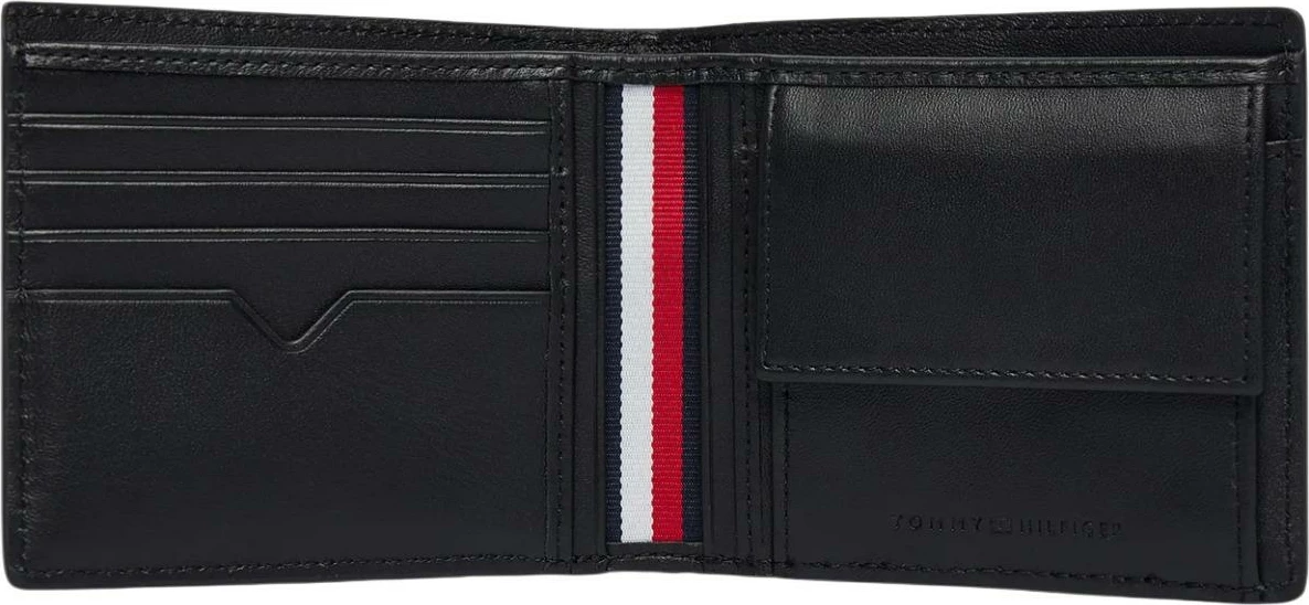 Portofol për meshkuj Tommy Hilfiger TH Element CC and Coin AM0AM14797, i zi