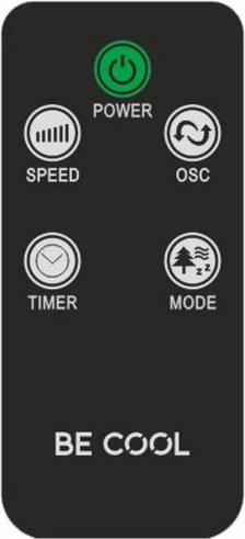 Ventilator me këmbë BECOOL BC16SFRC 40 cm 45 W me telekomandë, i zi