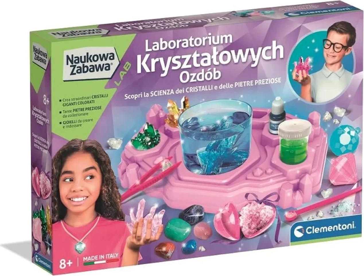 Set edukativ Clementoni Laboratori i Ornamenteve Kristalore, 1 copë, për fëmijë 8+