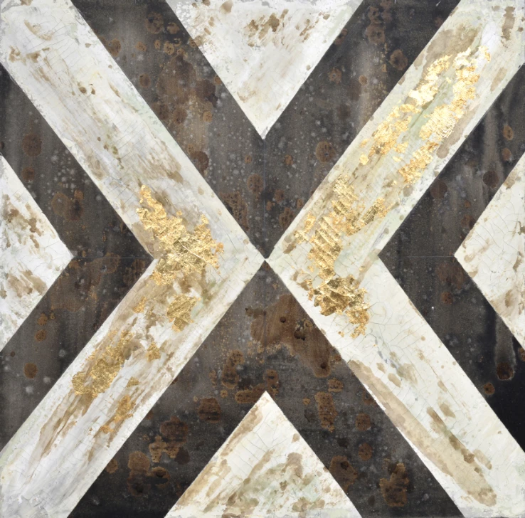 Pikturë dekorative Cruth, kanavacë, ngjyrë bezhë, kafe, ar, 80x80x3cm