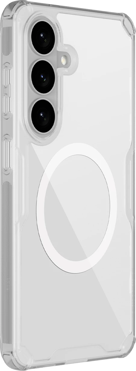Mbështjellës Nillkin Nature TPU Pro për Samsung Galaxy S26, kompatibil me MagSafe, TPU+PC, gjysmë transparent, bardhë