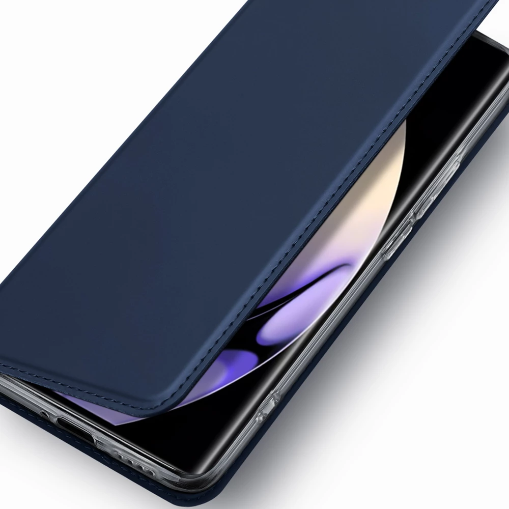 Mbështjellës Dux Ducis Skin Pro për Realme 10 Pro+, me kapak, xhep për kartela, qëndrim, kaltër