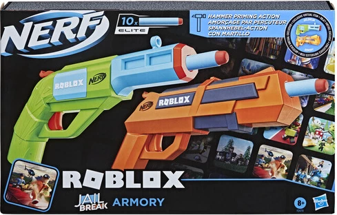 Nerf: Roblox Jailbreak: Armoury Hammer Action Blasters 2 Pack