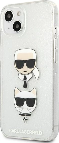 Mbështjellës Karl Lagerfeld KLHCP13SKCTUGLS për iPhone 13 mini, Hardcase, Argjendtë