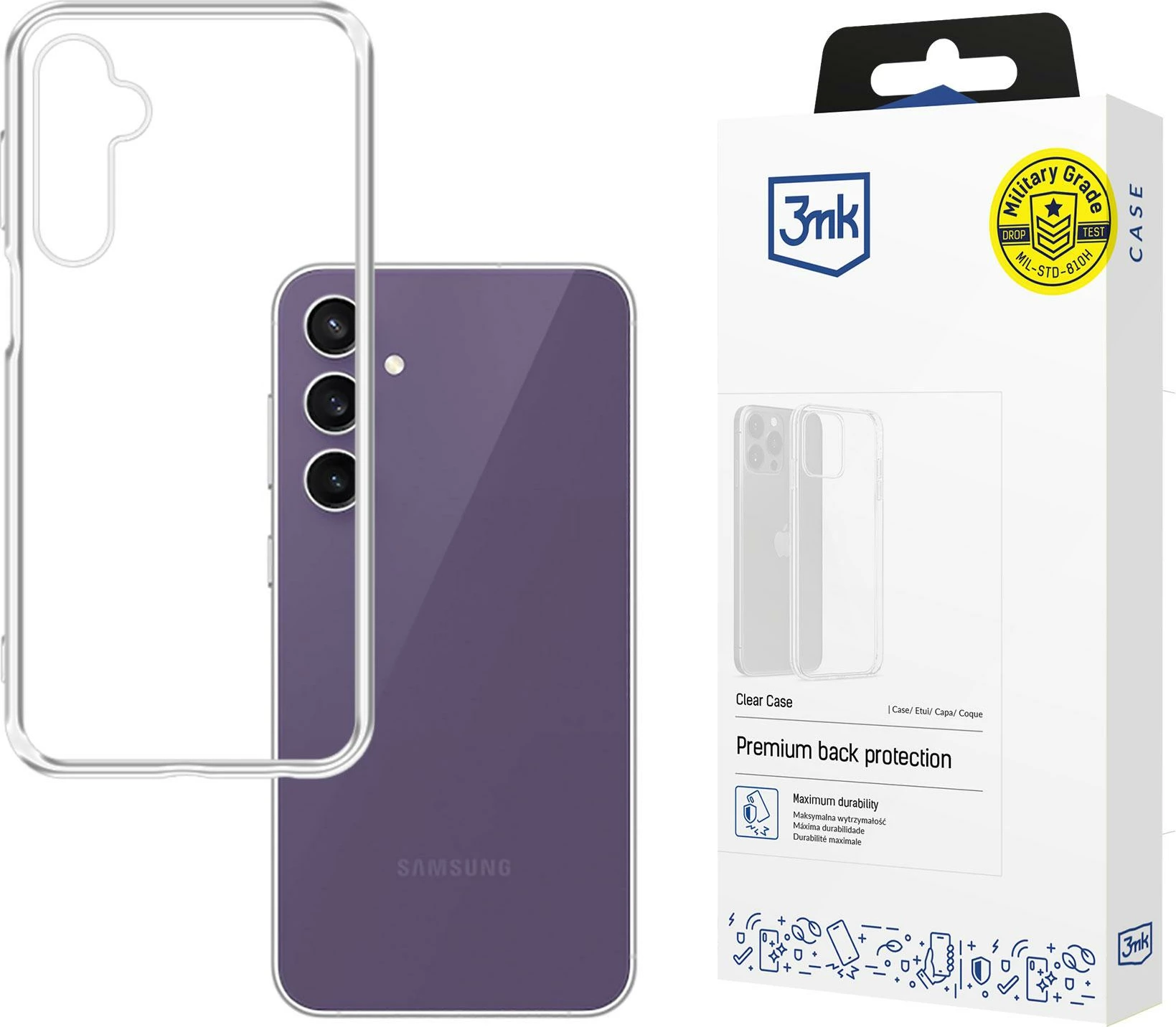 Mbështjellës, 3mk Protection, Clear Case për Samsung Galaxy S23 FE, transparent