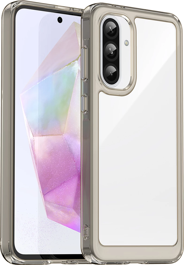 Mbështjellës Hurtel Outer Space Case për Samsung Galaxy A26, gjysmë-transparent, i zi