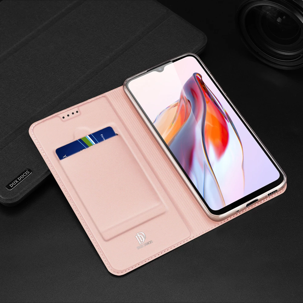 Mbështjellës Dux Ducis Skin Pro për Xiaomi Redmi 11A / Poco C55 / Redmi 12C, me kapak, xhep kartele, funksion standi, i zi