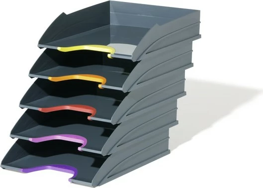 Set tabaka letra Durable VARICOLOR, plastikë, 5 copë, anthracite/multikolor