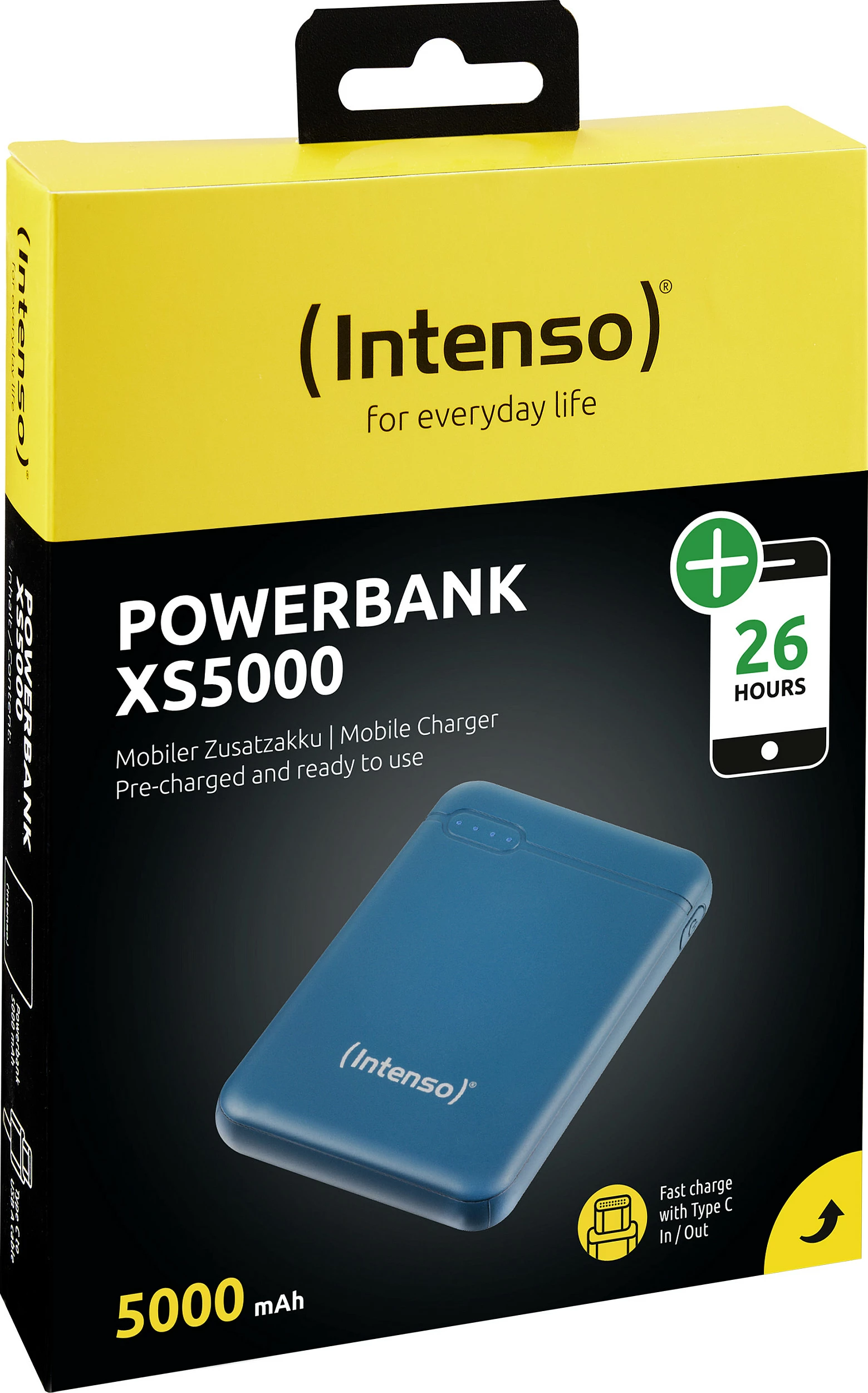 Powerbank Intenso XS5000, 5000 mAh, USB-C/USB-A, petrol