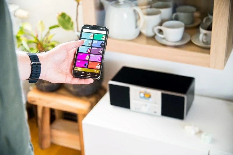 Radio boombox JVC RD-E874B, Bluetooth, 20 W, MP3, FM, E zezë/Argjendtë