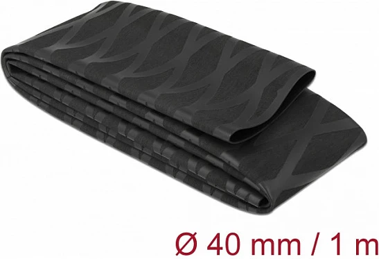 Tub termokurrës DeLOCK 1 m, Ø40 mm, 2:1, i zi