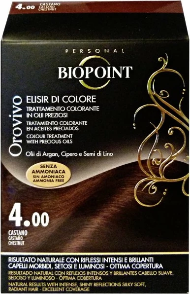 Ngjyrë për flokë Biopoint Orovivo 4.00 gështenjë, 100 ml
