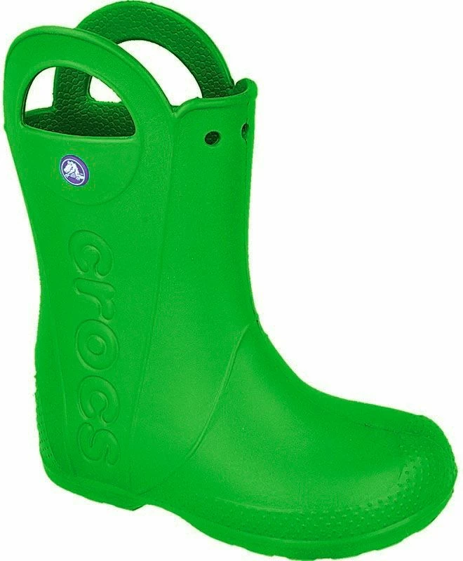 Çizme Wellington Crocs Handle It për Fëmijë 12803 ngjyrë jeshile e errët