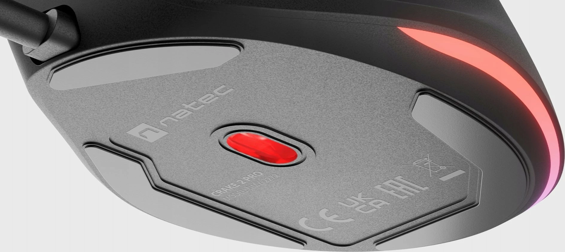 Maus Natec Crake 2 Pro NMY-2272 12800 DPI, me kabllo USB, vertikal, 6 butona, RGB, i zi