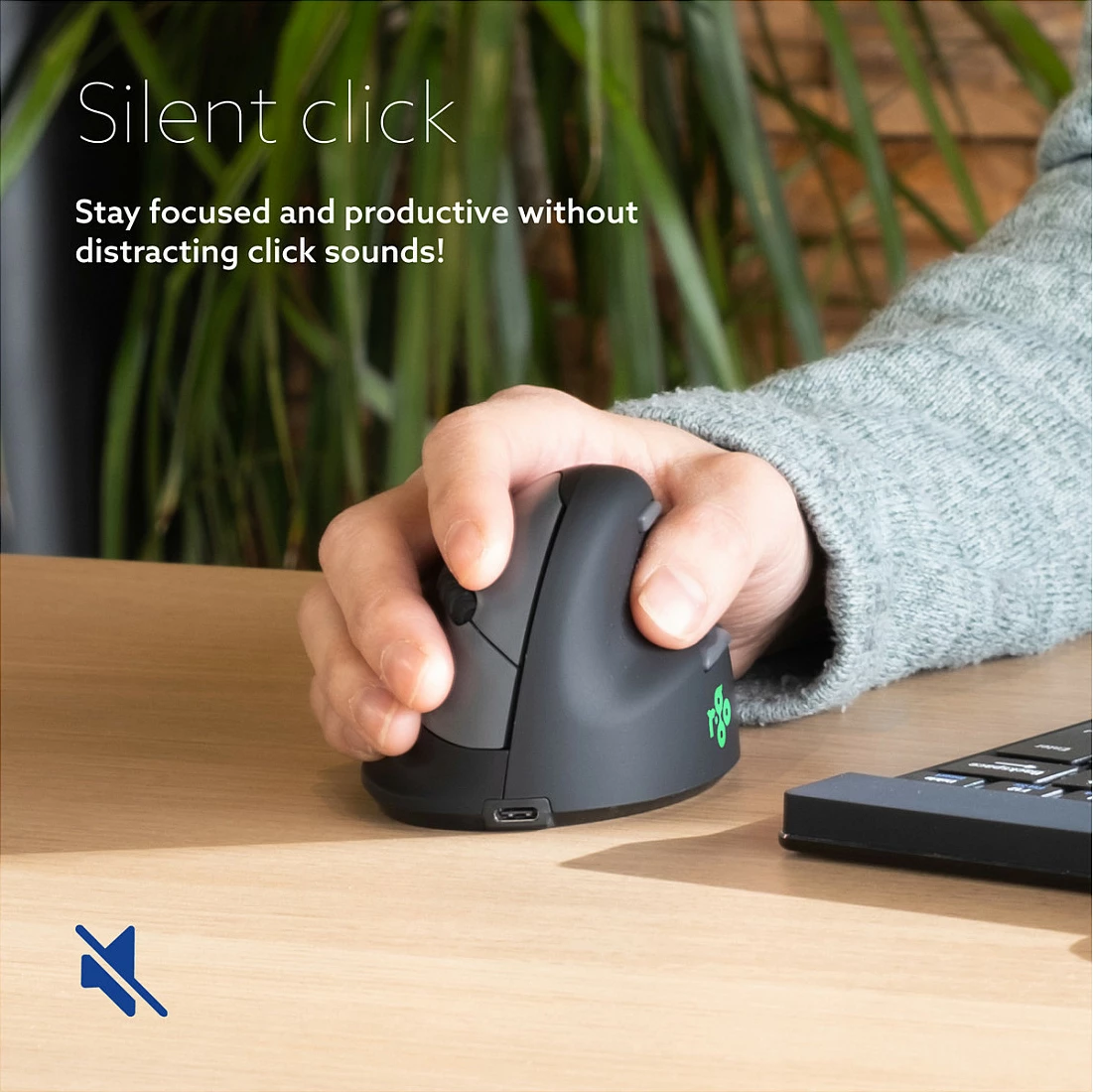 Maus ergonomik R-GO HE Break, vertikal, Bluetooth, 2400 DPI, i vogël (për dorë 