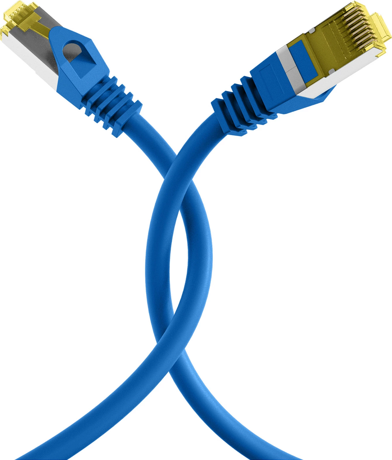 Kabllo rrjeti EFB Elektronik Cat6a S/FTP RJ45 0.15m, PoE, blu
