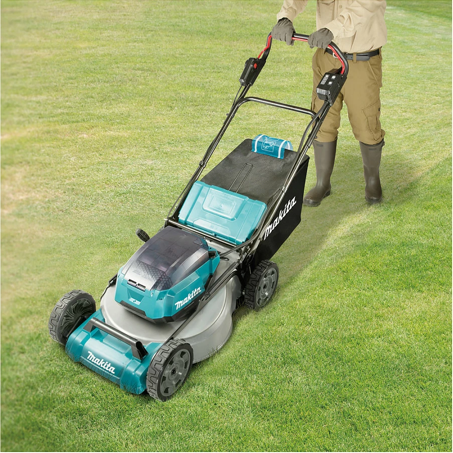 Kositëse bari me bateri Makita DLM530Z, 18V, 53 cm, 60 L, 4x4, Brushless, e zezë/blue