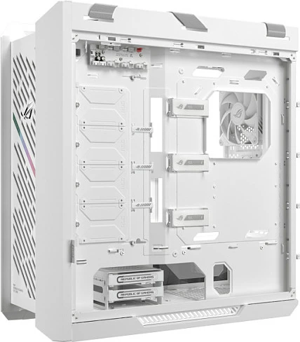Kasë ASUS ROG STRIX HELIOS II GX601S, Midi Tower, RGB, xham i kalitur, e bardhë