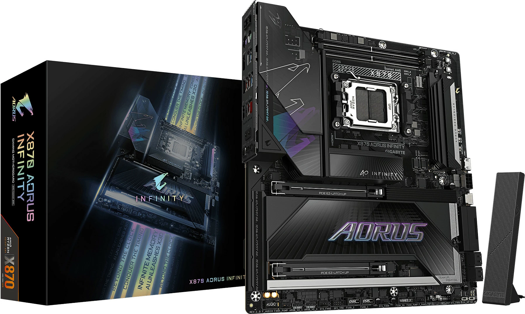 Pllakë amë Gigabyte X870 AORUS INFINITY, Socket AM5, 4x DDR5, 4x M.2, HDMI/DP