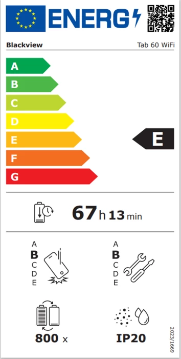 Tablet BLACKVIEW Tab 60 Wi‑Fi 10.1\" 4GB RAM 128GB Wi‑Fi 6 DokeOS_P 4.0 (Android 14), blu, me mbrojtëse + film ekrani