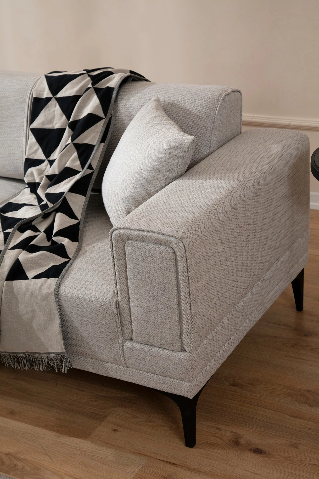 Kënd divan-krevat Atelier del Sofa, Horizon majtas, ngjyrë ecru