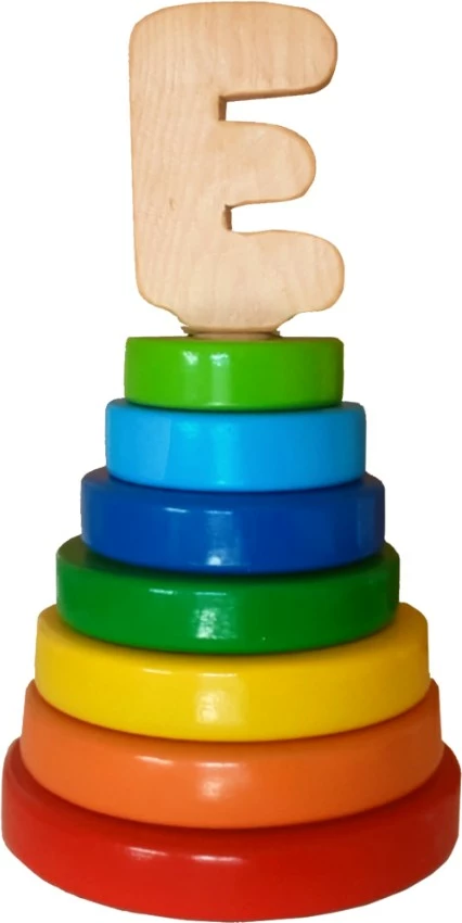 Lodër druri për fëmijë, shumëngjyrëshe, Skye Decor, Rainbow